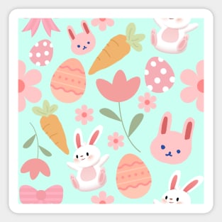 Pastel Bunny Print Sticker